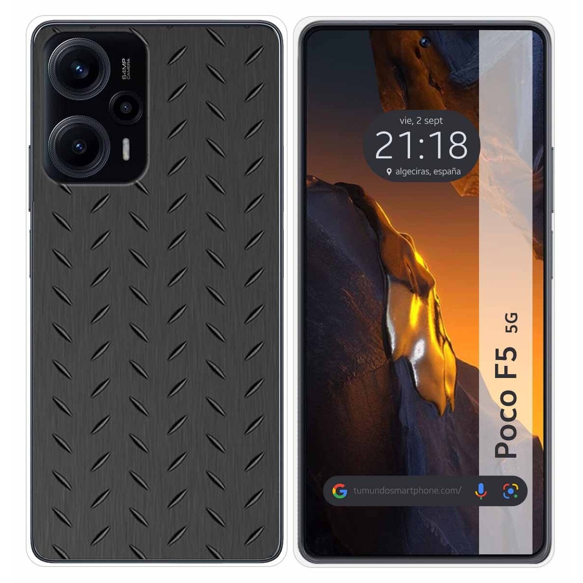 Funda Silicona para Xiaomi Poco F5 5G diseño Metal Dibujos