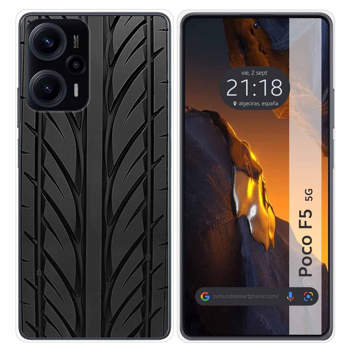 Funda Silicona para Xiaomi Poco F5 5G diseño Neumatico Dibujos