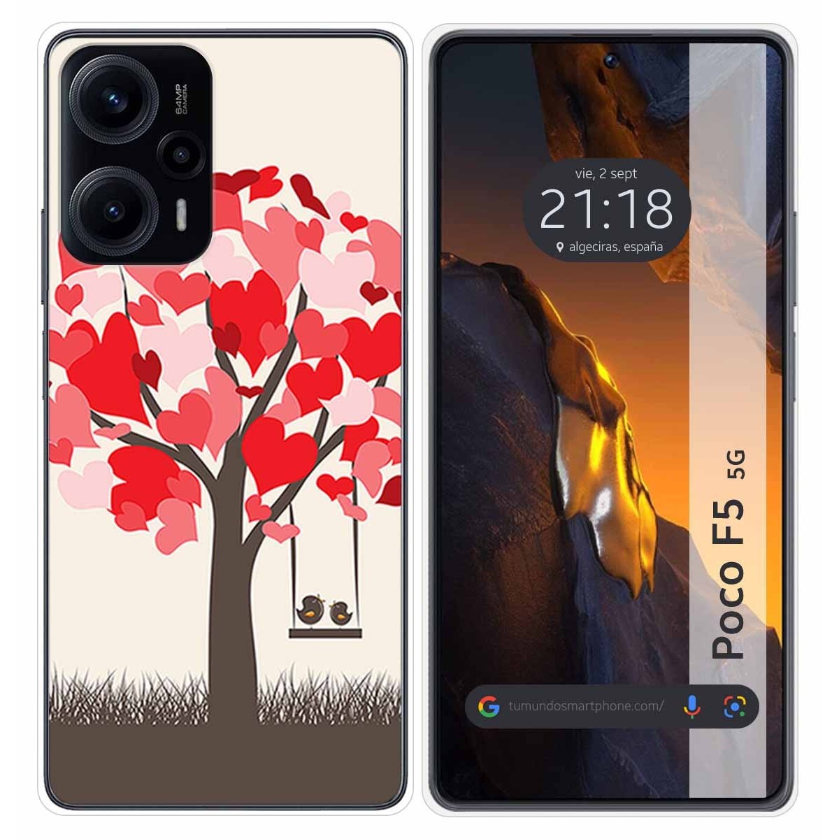 Funda Silicona para Xiaomi Poco F5 5G diseño Pajaritos Dibujos