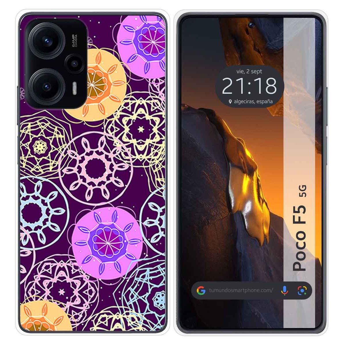 Funda Silicona para Xiaomi Poco F5 5G diseño Radial Dibujos