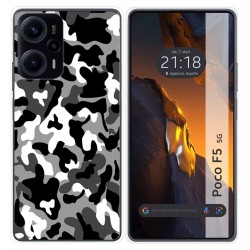 Funda Silicona para Xiaomi Poco F5 5G diseño Snow Camuflaje Dibujos