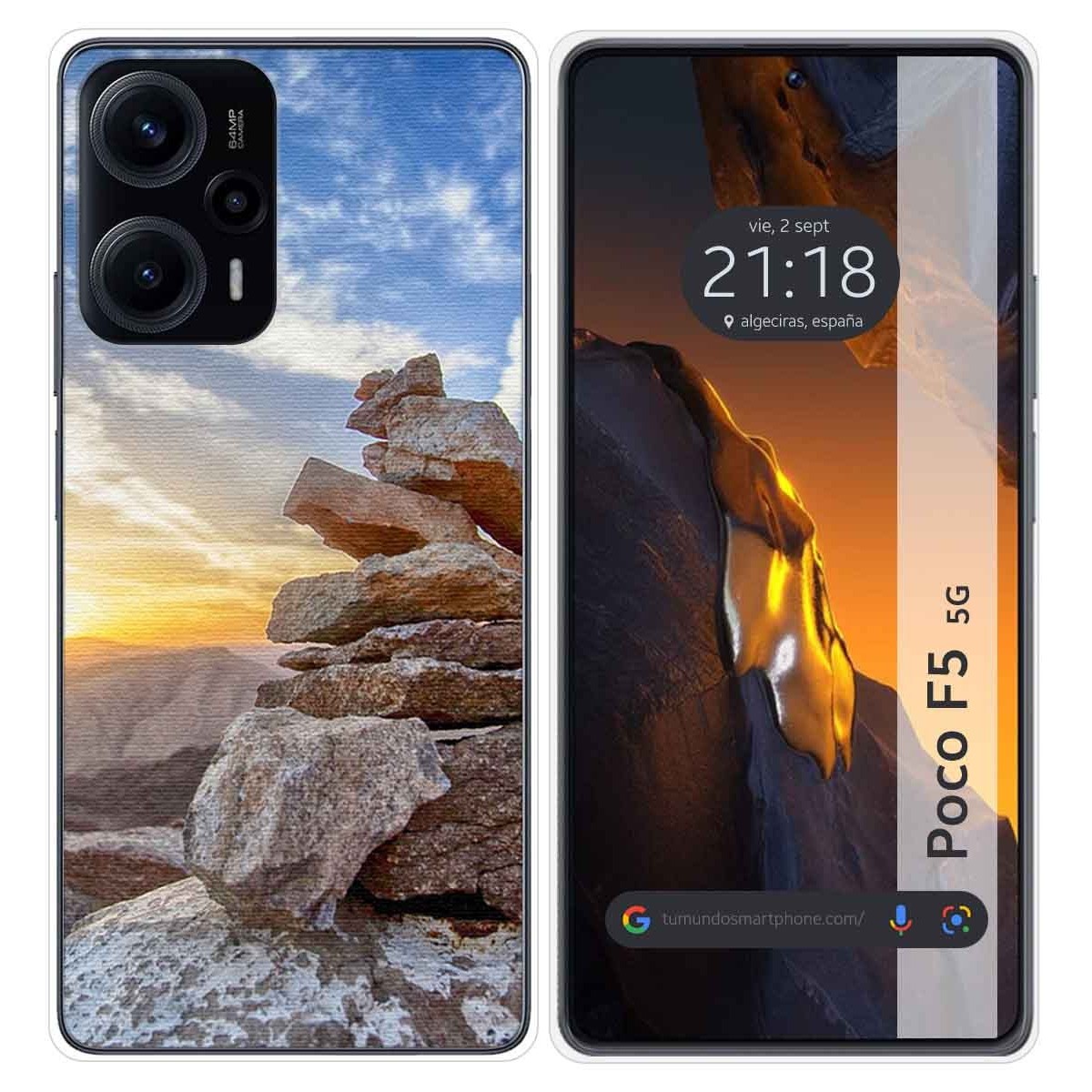 Funda Silicona para Xiaomi Poco F5 5G diseño Sunset Dibujos