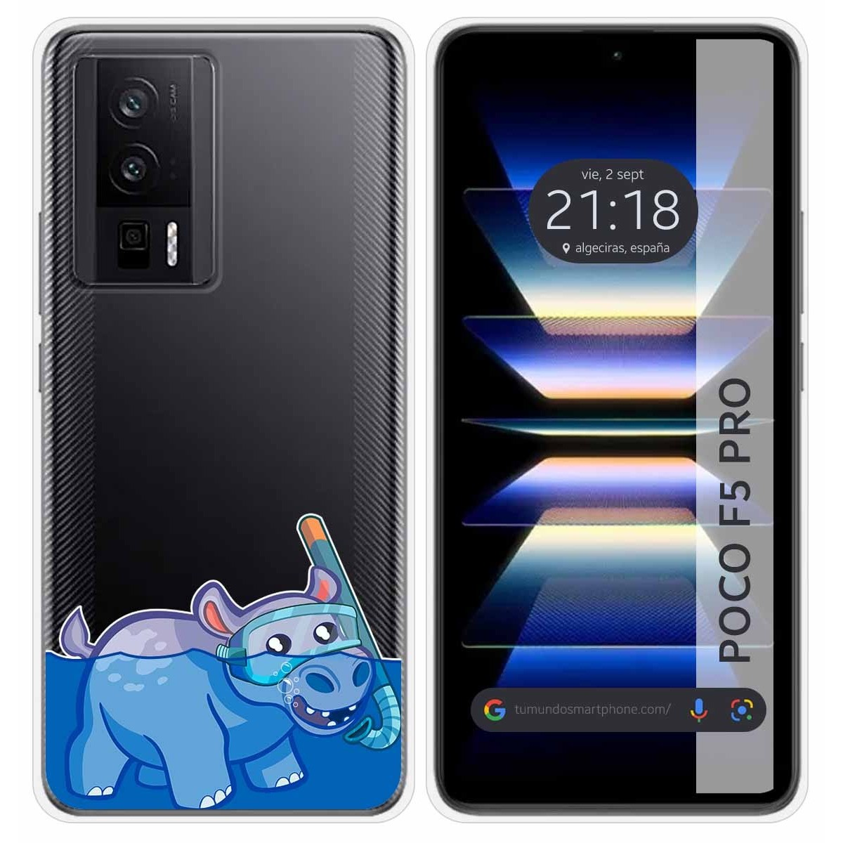 Funda Silicona Transparente para Xiaomi POCO F5 Pro 5G diseño Hipo Dibujos