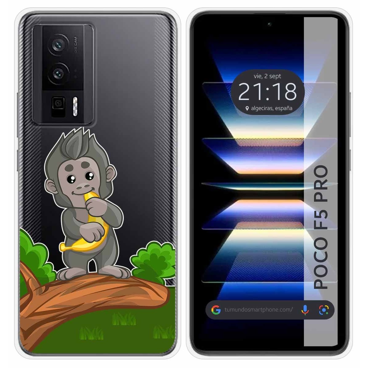 Funda Silicona Transparente para Xiaomi POCO F5 Pro 5G diseño Mono Dibujos