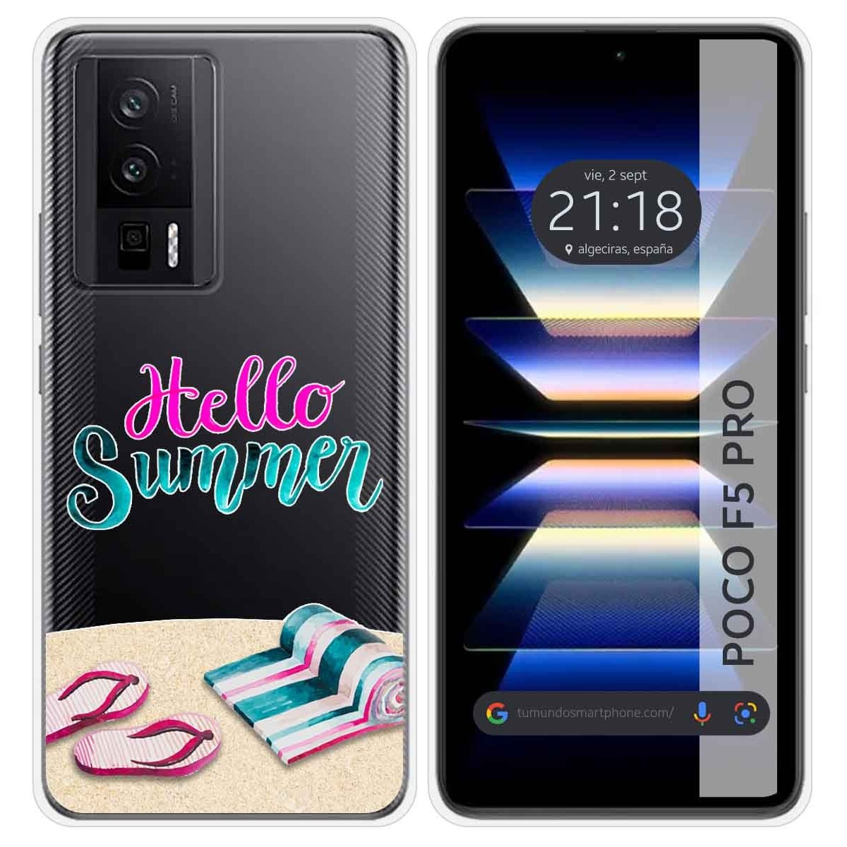 Funda Silicona Transparente para Xiaomi POCO F5 Pro 5G diseño Summer Dibujos