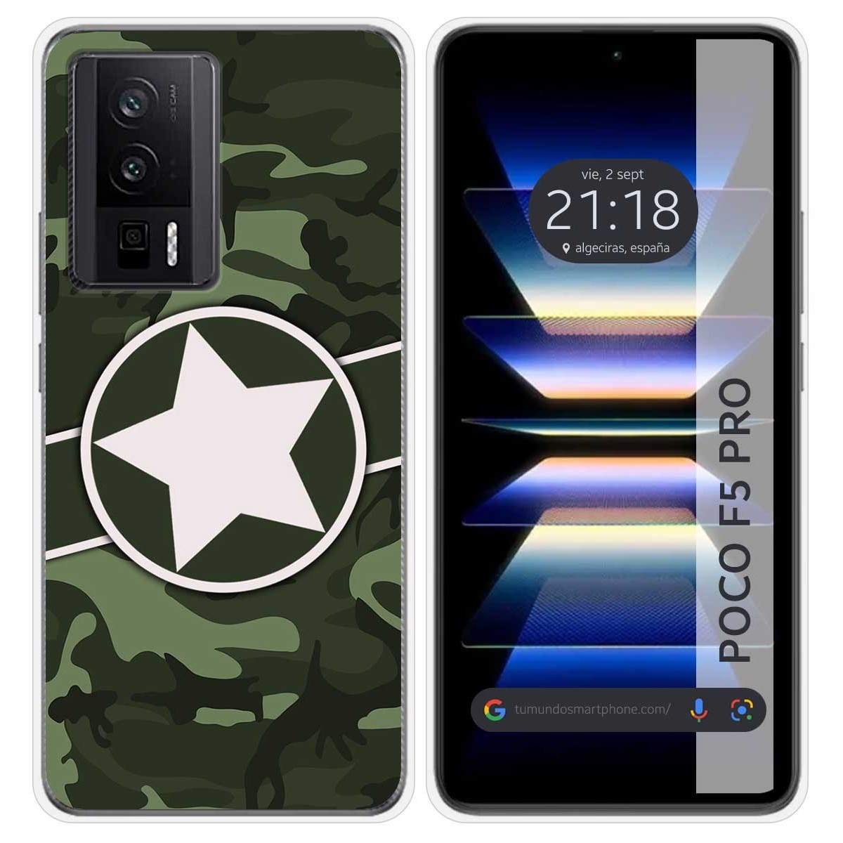 Funda Silicona para Xiaomi POCO F5 Pro 5G diseño Camuflaje 01 Dibujos
