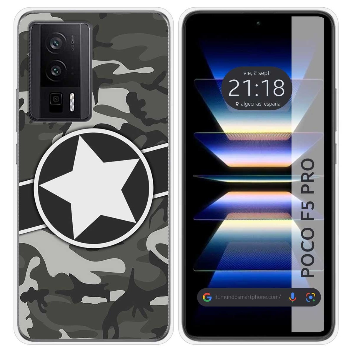Funda Silicona para Xiaomi POCO F5 Pro 5G diseño Camuflaje 02 Dibujos
