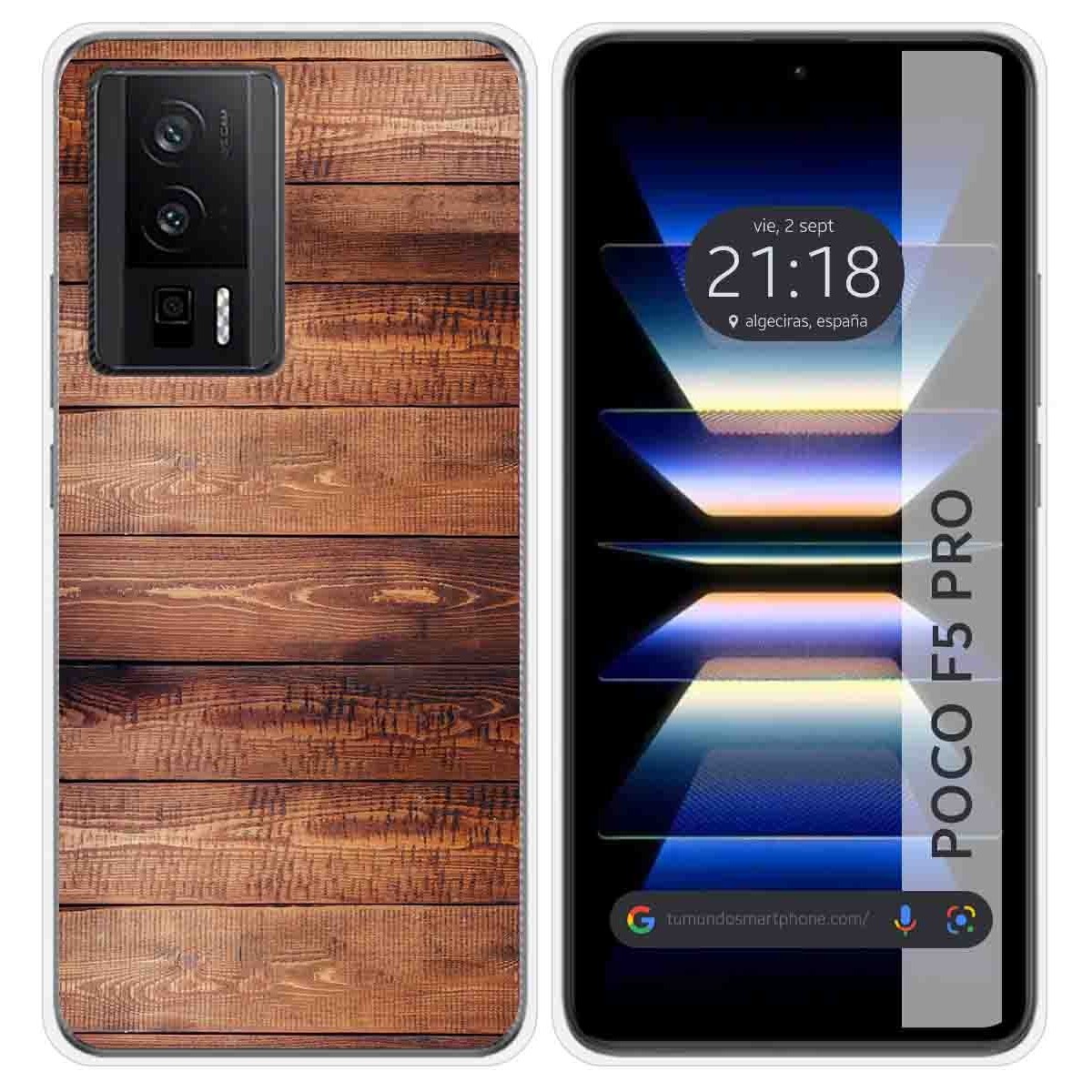 Funda Silicona para Xiaomi POCO F5 Pro 5G diseño Madera 02 Dibujos