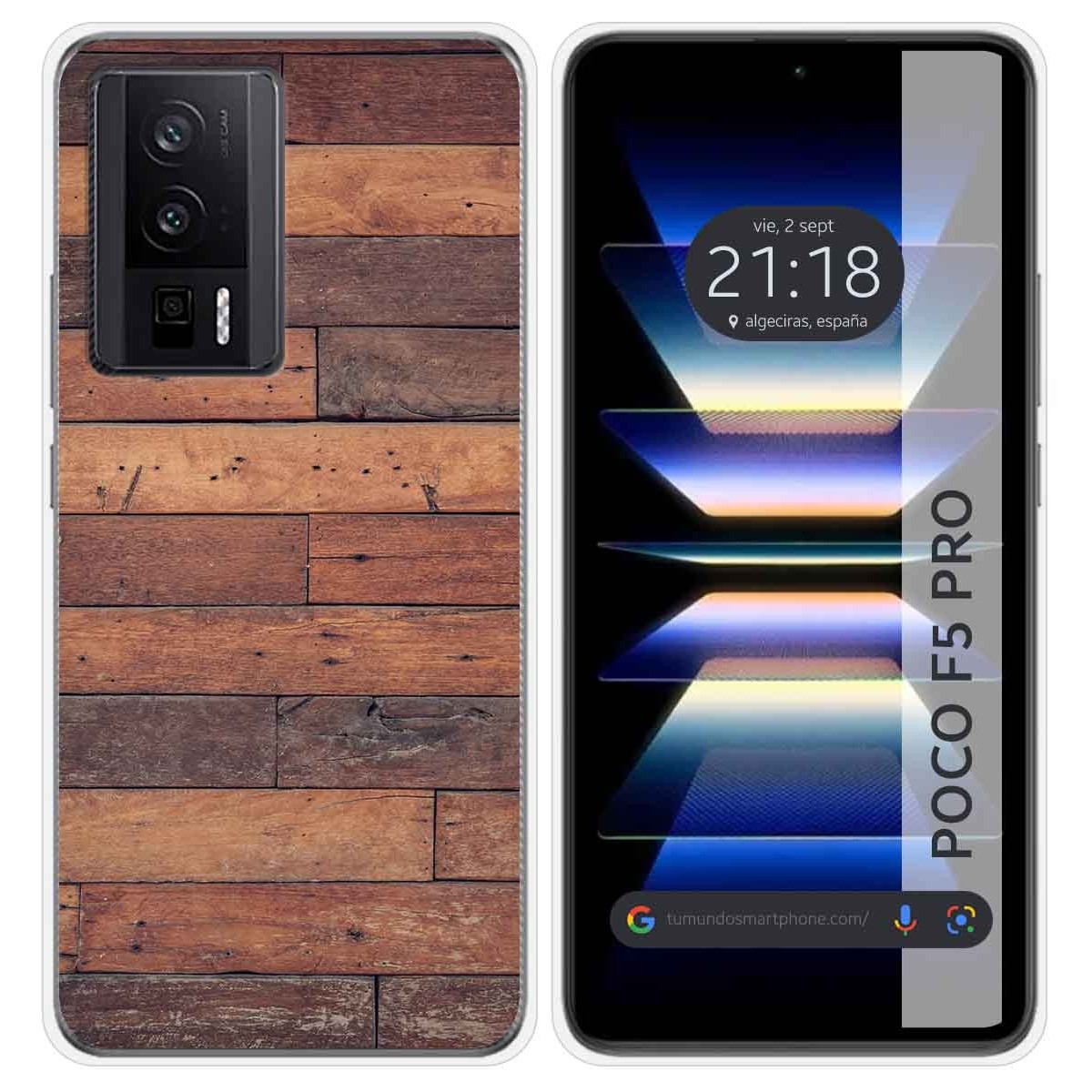 Funda Silicona para Xiaomi POCO F5 Pro 5G diseño Madera 03 Dibujos