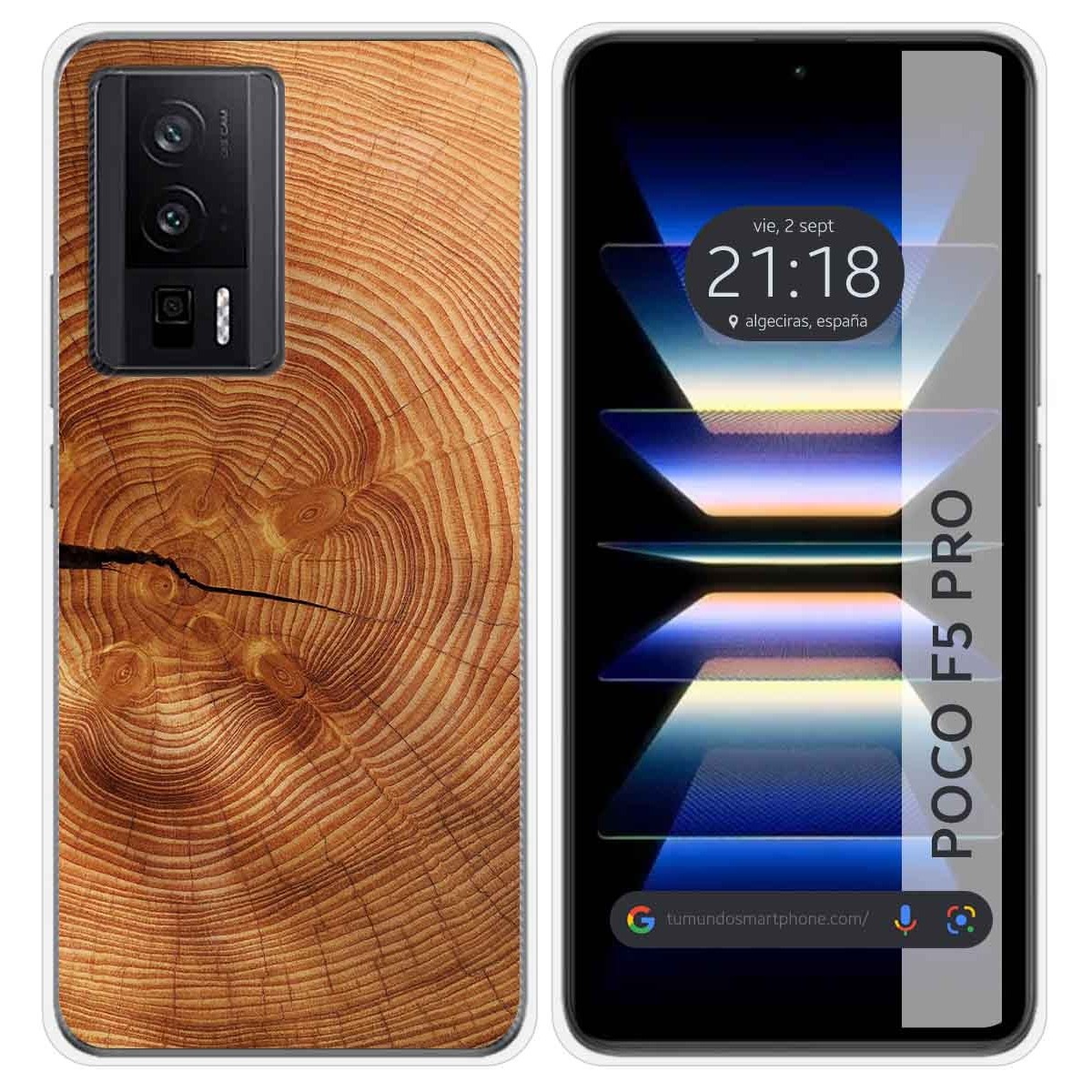 Funda Silicona para Xiaomi POCO F5 Pro 5G diseño Madera 04 Dibujos