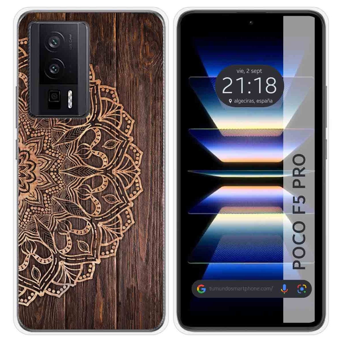 Funda Silicona para Xiaomi POCO F5 Pro 5G diseño Madera 06 Dibujos