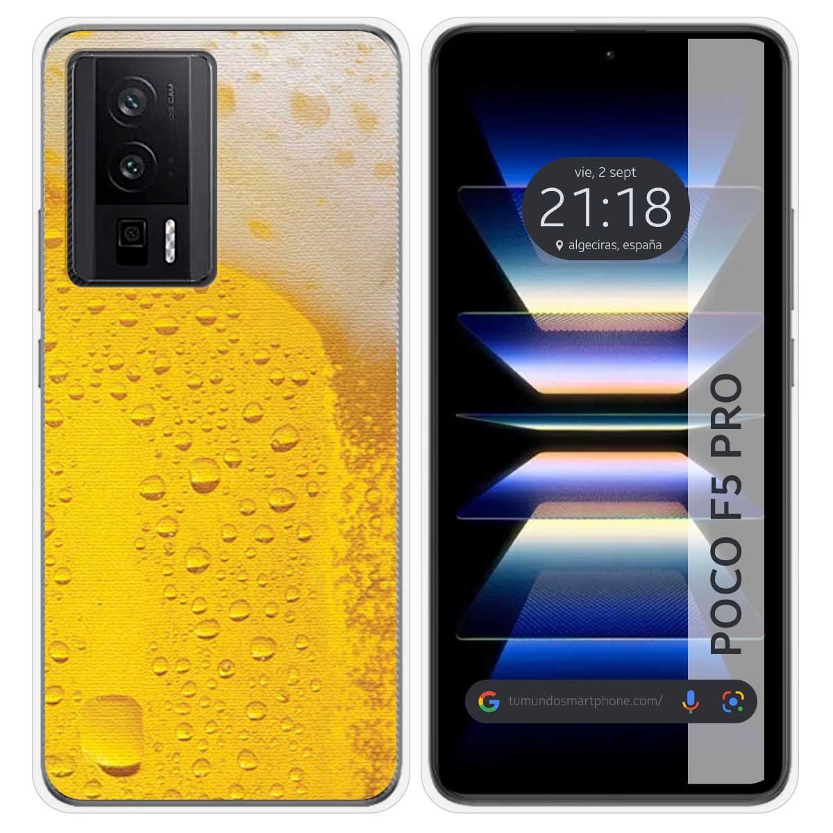 Funda Silicona para Xiaomi POCO F5 Pro 5G diseño Cerveza Dibujos