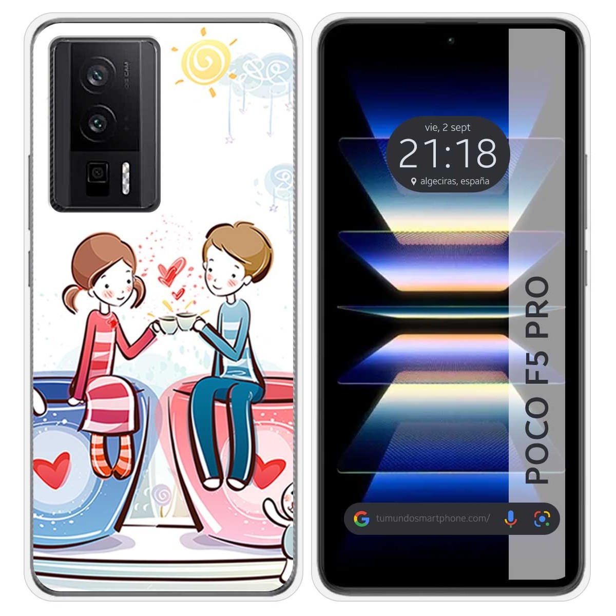 Funda Silicona para Xiaomi POCO F5 Pro 5G diseño Café Dibujos
