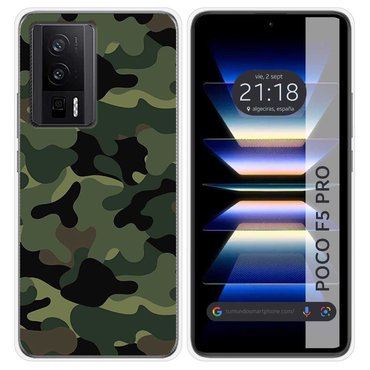 Funda Silicona para Xiaomi POCO F5 Pro 5G diseño Camuflaje Dibujos