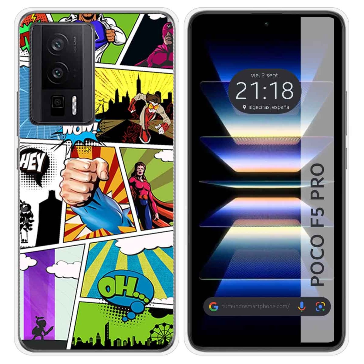 Funda Silicona para Xiaomi POCO F5 Pro 5G diseño Comic Dibujos