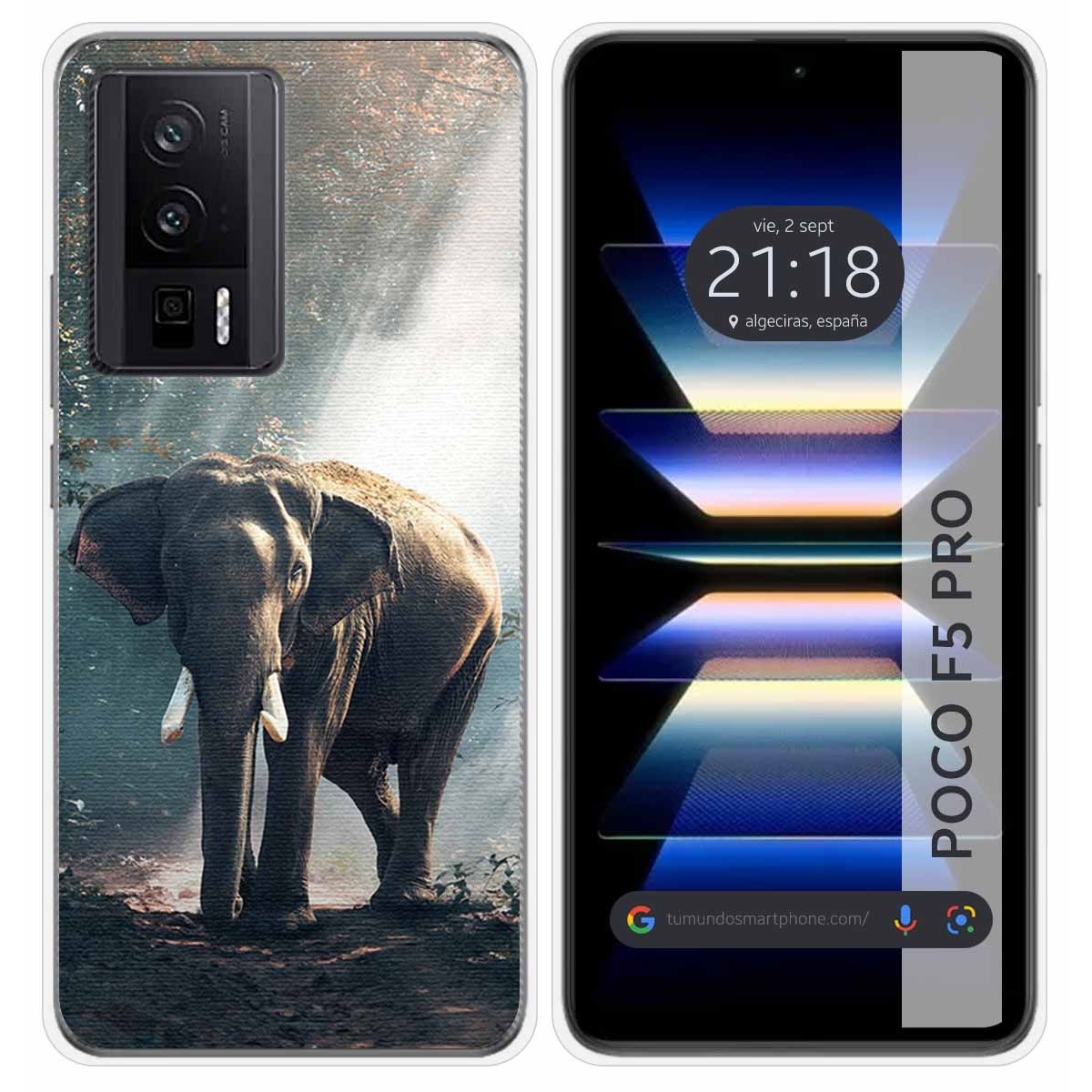 Funda Silicona para Xiaomi POCO F5 Pro 5G diseño Elefante Dibujos