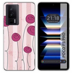 Funda Silicona para Xiaomi POCO F5 Pro 5G diseño Flores Vintage Dibujos
