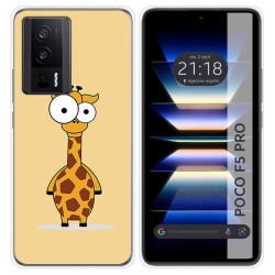 Funda Silicona para Xiaomi POCO F5 Pro 5G diseño Jirafa Dibujos