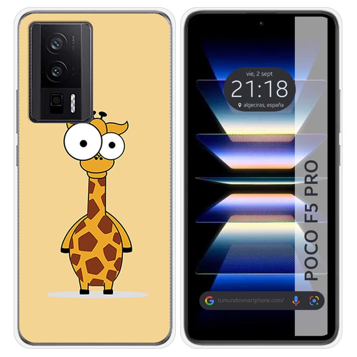 Funda Silicona para Xiaomi POCO F5 Pro 5G diseño Jirafa Dibujos