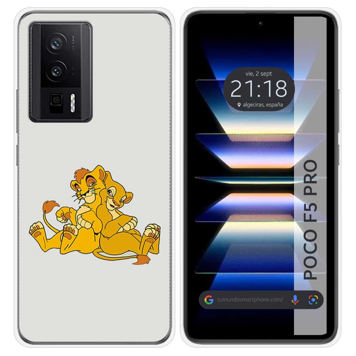 Funda Silicona para Xiaomi POCO F5 Pro 5G diseño Leones Dibujos
