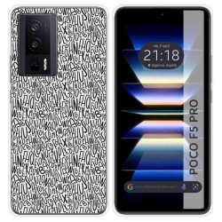 Funda Silicona para Xiaomi POCO F5 Pro 5G diseño Letras Dibujos
