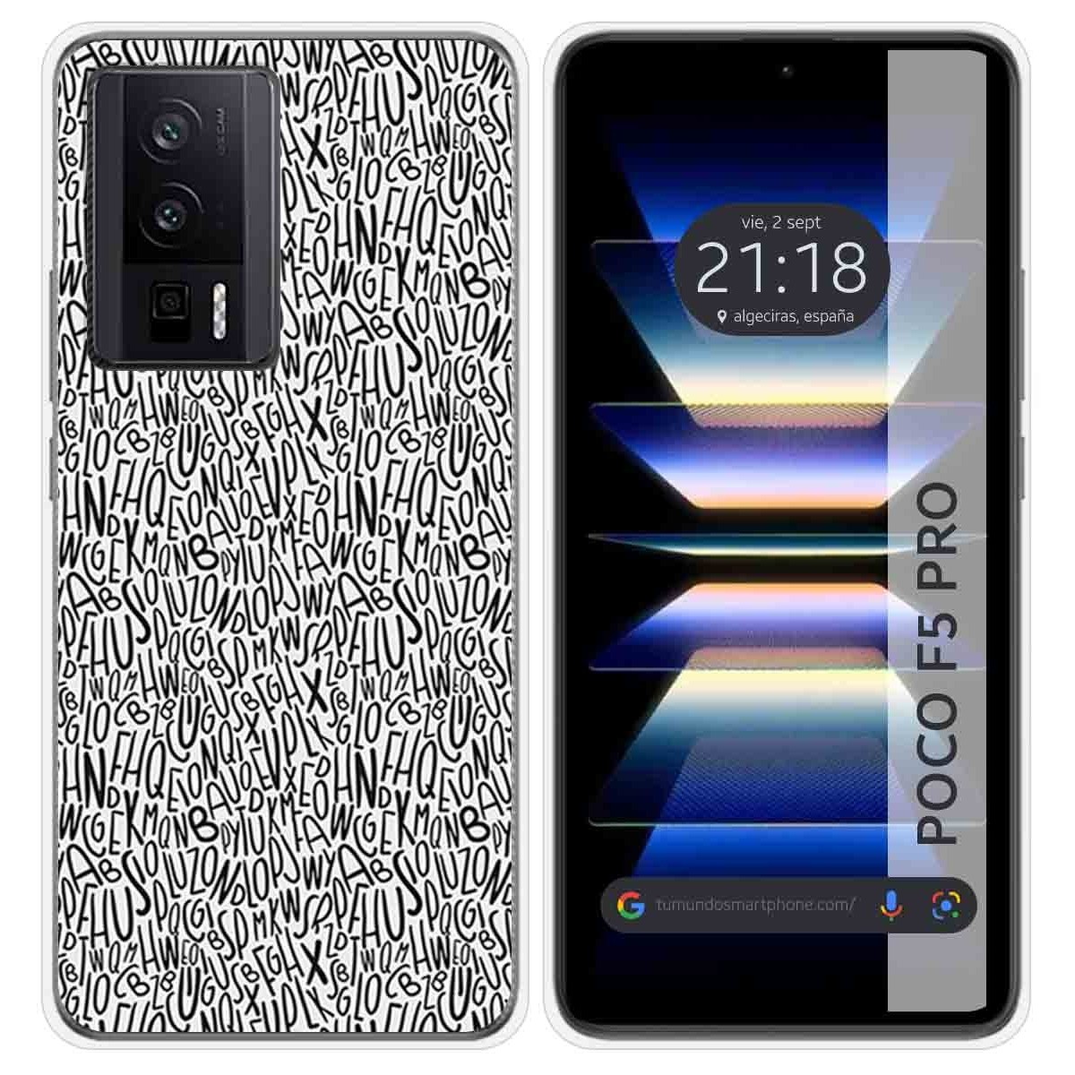 Funda Silicona para Xiaomi POCO F5 Pro 5G diseño Letras Dibujos