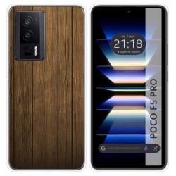 Funda Silicona para Xiaomi POCO F5 Pro 5G diseño Madera Dibujos