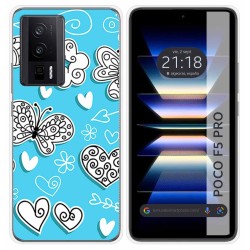 Funda Silicona para Xiaomi POCO F5 Pro 5G diseño Mariposas Dibujos