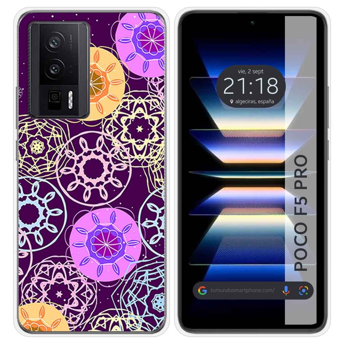 Funda Silicona para Xiaomi POCO F5 Pro 5G diseño Radial Dibujos