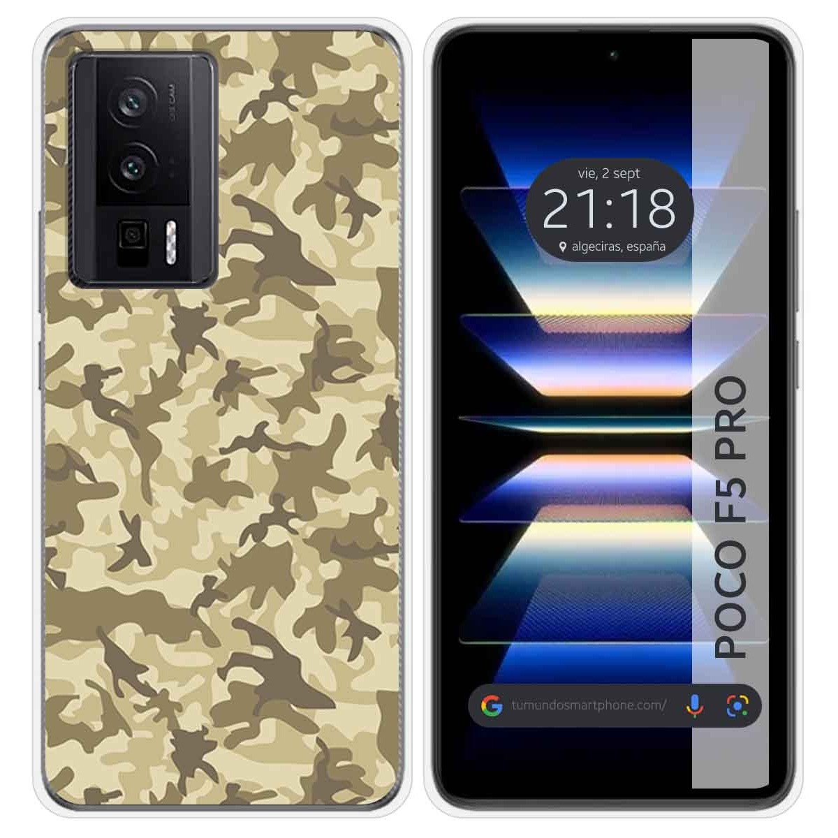 Funda Silicona para Xiaomi POCO F5 Pro 5G diseño Sand Camuflaje Dibujos