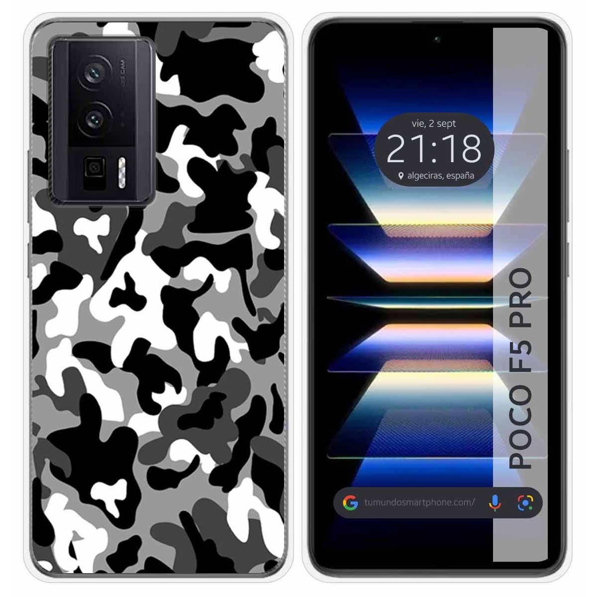 Funda Silicona para Xiaomi POCO F5 Pro 5G diseño Snow Camuflaje Dibujos