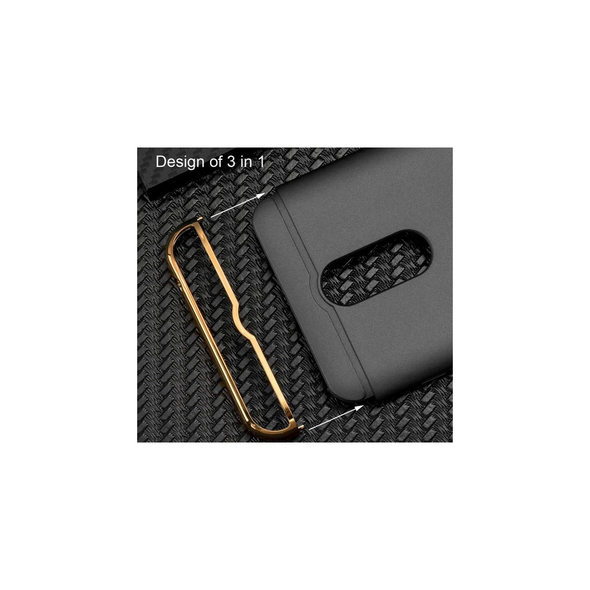 Funda Hybrid 3 En 1  Negra  para Xiaomi Redmi 5 Plus