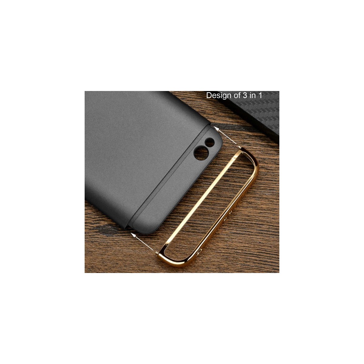 Funda Hybrid 3 En 1  Negra  para Xiaomi Redmi 5A 5"