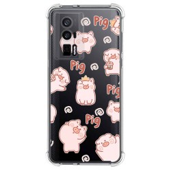 Funda Silicona Antigolpes para Xiaomi POCO F5 Pro 5G diseño Cerdos Dibujos