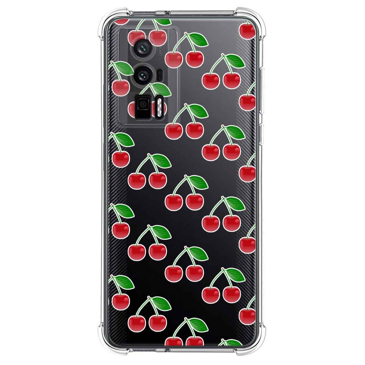Funda Silicona Antigolpes para Xiaomi POCO F5 Pro 5G diseño Cerezas Dibujos