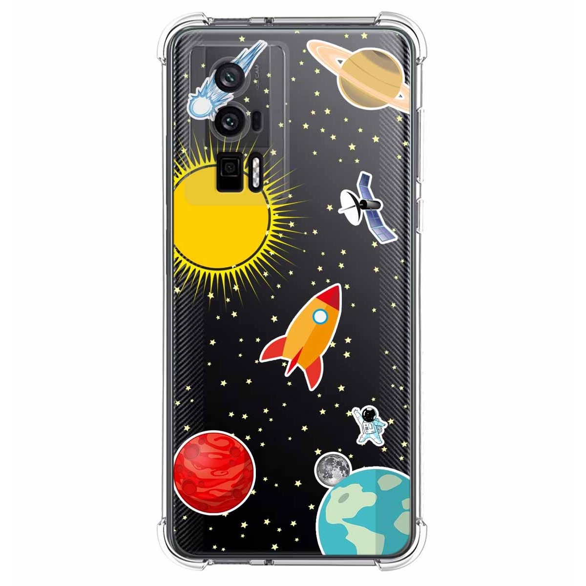 Funda Silicona Antigolpes para Xiaomi POCO F5 Pro 5G diseño Espacio Dibujos