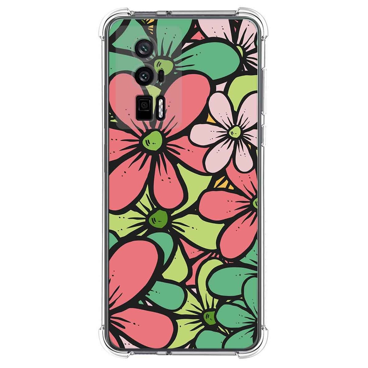 Funda Silicona Antigolpes para Xiaomi POCO F5 Pro 5G diseño Flores 02 Dibujos