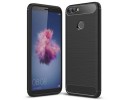 Funda Gel Tpu Tipo Carbon Negra para Huawei P Smart