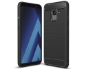 Funda Gel Tpu Tipo Carbon Negra para Samsung Galaxy A8 (2018)