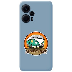 Funda Silicona Líquida Azul para Xiaomi POCO F5 5G diseño Adventure Dibujos