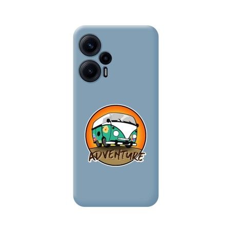 Funda Silicona Líquida Azul para Xiaomi POCO F5 5G diseño Adventure Dibujos