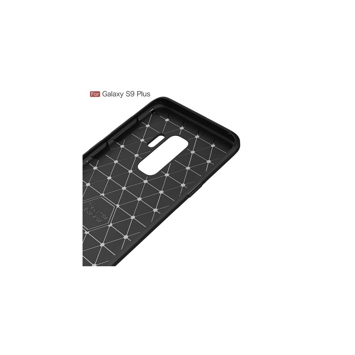 Funda Gel Tpu Tipo Carbon Negra para Samsung Galaxy S9 Plus