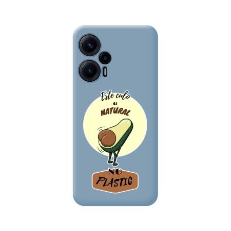 Funda Silicona Líquida Azul para Xiaomi POCO F5 5G diseño Culo Natural Dibujos
