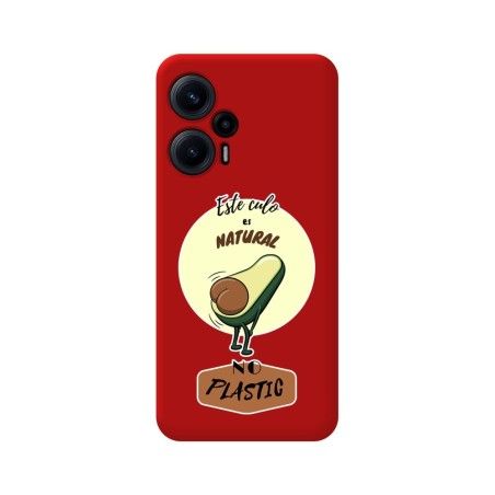 Funda Silicona Líquida Roja para Xiaomi POCO F5 5G diseño Culo Natural Dibujos