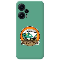 Funda Silicona Líquida Verde para Xiaomi POCO F5 5G diseño Adventure Dibujos