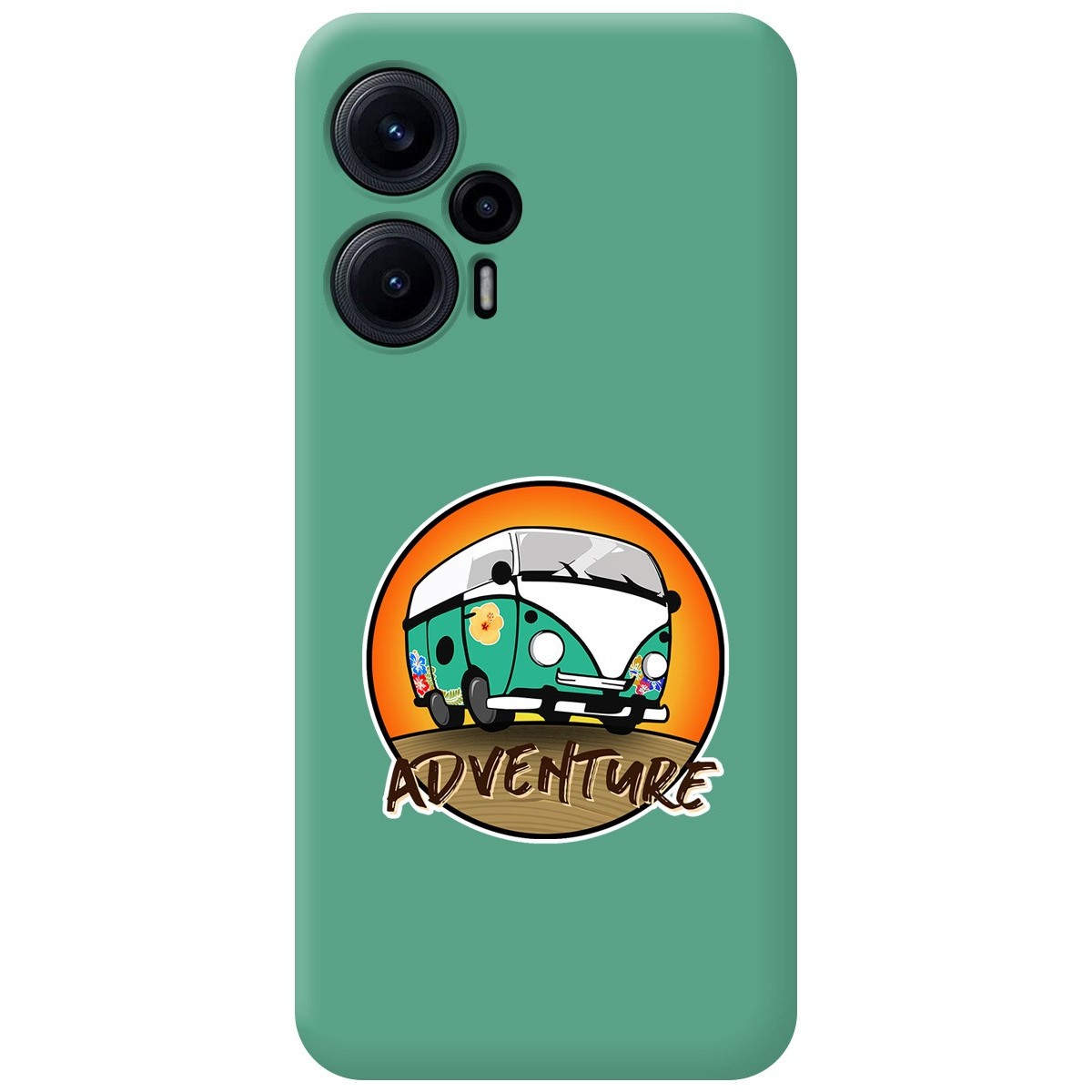 Funda Silicona Líquida Verde para Xiaomi POCO F5 5G diseño Adventure Dibujos
