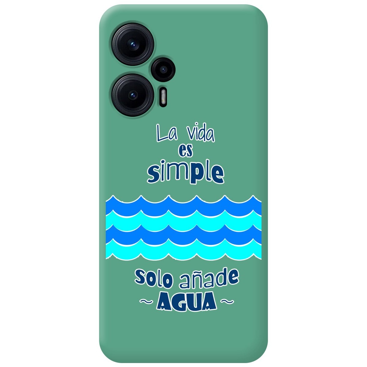Funda Silicona Líquida Verde para Xiaomi POCO F5 5G diseño Agua Dibujos