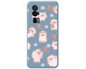 Funda Silicona Líquida Azul para Xiaomi POCO F5 Pro 5G diseño Cerdos Dibujos