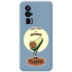 Funda Silicona Líquida Azul para Xiaomi POCO F5 Pro 5G diseño Culo Natural Dibujos