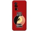 Funda Silicona Líquida Roja para Xiaomi POCO F5 Pro 5G diseño Mujer Escalada Dibujos